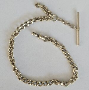 Antique Victorian Gold Watch Chain Or Bracelet 11"